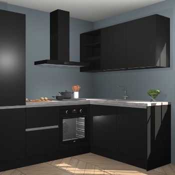 Zwarte greeploze keuken Krakau 114581