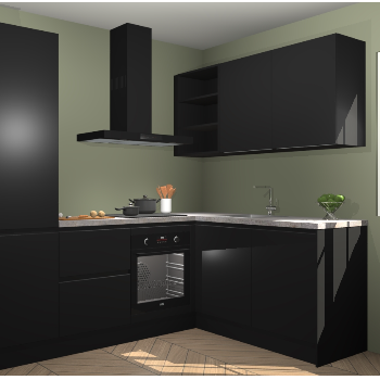 Zwarte greeploze keuken Krakau 114596