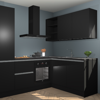 Zwarte greeploze keuken Krakau 114582