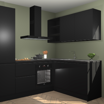 Zwarte greeploze keuken Krakau 114597