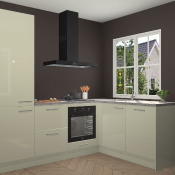 Magnolia hoogglans  keuken Linz 114679