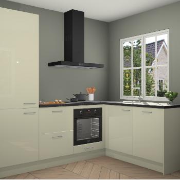 Magnolia hoogglans  keuken Linz 114686