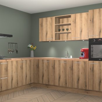 Goud Eiken keuken Gotenburg 114043