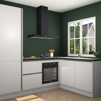 Zijdegrijze greeploze keuken Linz 114876