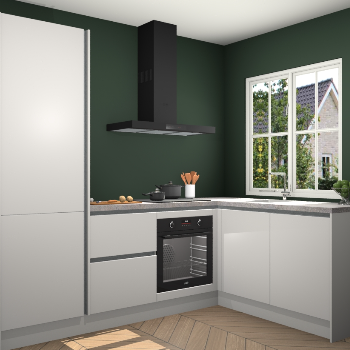 Zijdegrijze greeploze keuken Linz 114890