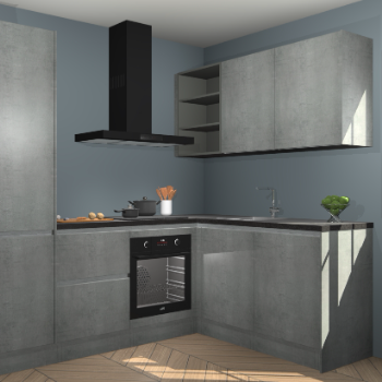 Beton Parelgrijs greeploze keuken Krakau 114638