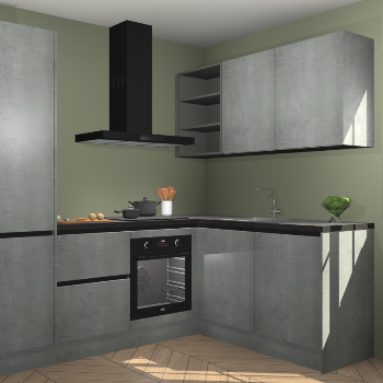 Beton Parelgrijs greeploze keuken Krakau 114656