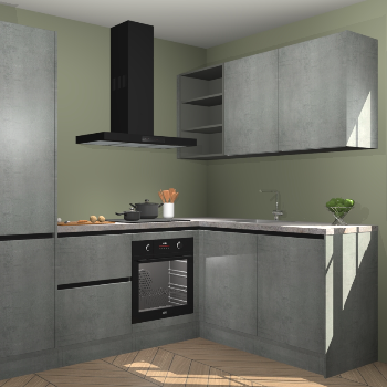 Beton Parelgrijs greeploze keuken Krakau 114658