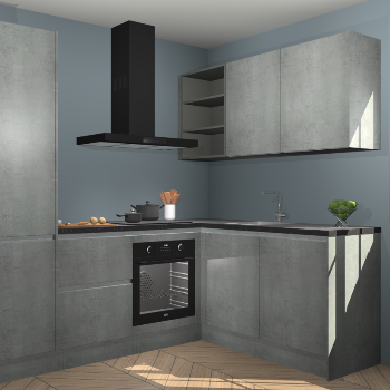 Beton Parelgrijs greeploze keuken Krakau 114641