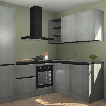 Beton Parelgrijs greeploze keuken Krakau 114659