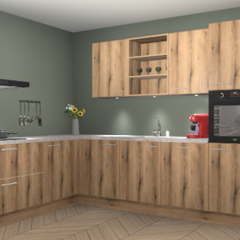 Goud Eiken keuken Gotenburg 114078