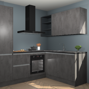 Beton Antraciet greeploze keuken Krakau 114841