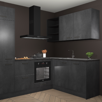 Beton Zwarte keuken Krakau 114994