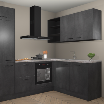 Beton Zwarte keuken Krakau 114991