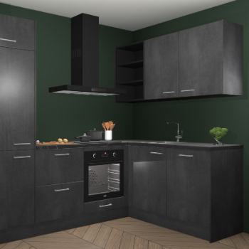 Beton Zwarte keuken Krakau 114982