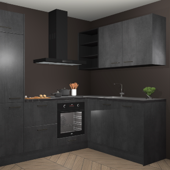 Beton Zwarte keuken Krakau 114997