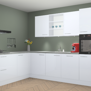 Sneeuwwitte hoogglans keuken Gotenburg 114795