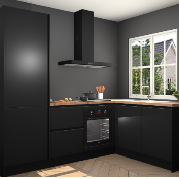 Zwarte greeploze keuken Linz 115052
