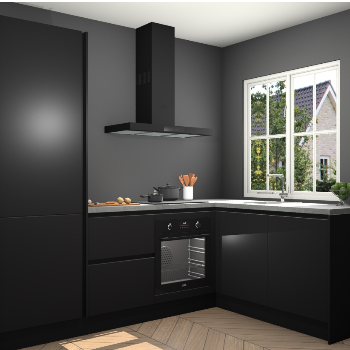 Zwarte greeploze keuken Linz 115104