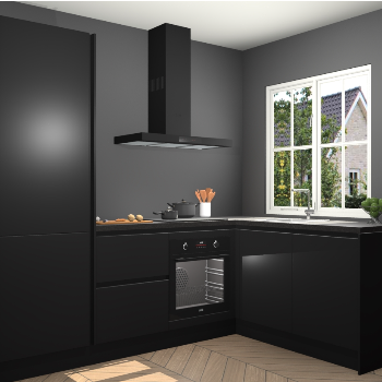 Zwarte greeploze keuken Linz 115110