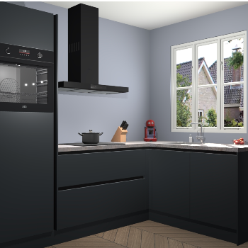 Onyxgrijze greeploze keuken Victoria 115291