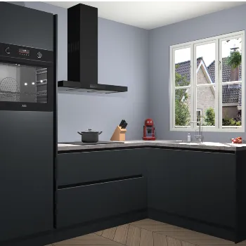 Onyxgrijze greeploze keuken Victoria 115291