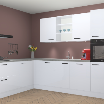 Sneeuwwitte hoogglans keuken Gotenburg 114799