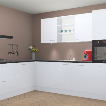 Sneeuwwitte hoogglans keuken Gotenburg 114907