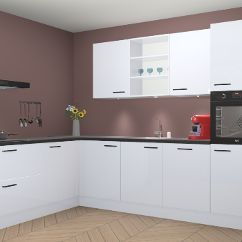 Sneeuwwitte hoogglans keuken Gotenburg 114909