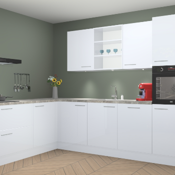 Sneeuwwitte hoogglans keuken Gotenburg 114923