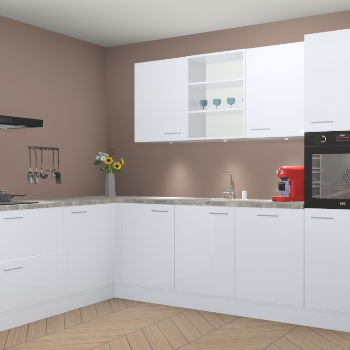 Sneeuwwitte hoogglans keuken Gotenburg 114930