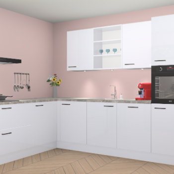 Sneeuwwitte hoogglans keuken Gotenburg 114927