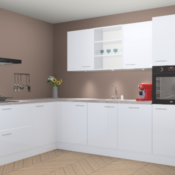 Sneeuwwitte hoogglans keuken Gotenburg 114934