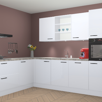 Sneeuwwitte hoogglans keuken Gotenburg 114926