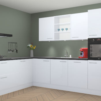 Sneeuwwitte hoogglans keuken Gotenburg 114940