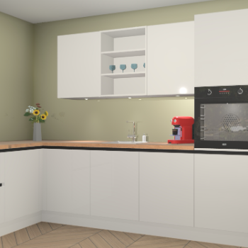 Zijdegrijze hoogglans greeploze keuken Gotenburg 114961