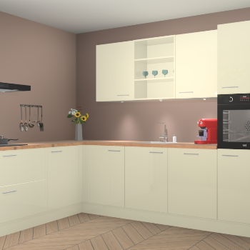 Magnolia hoogglans keuken Gotenburg 115093