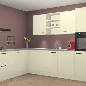 Magnolia hoogglans keuken Gotenburg 115134