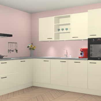 Magnolia hoogglans keuken Gotenburg 115135