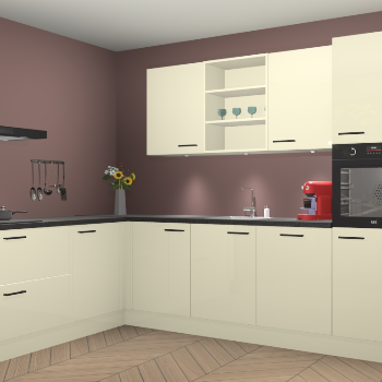 Magnolia hoogglans keuken Gotenburg 115170