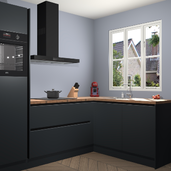 Onyxgrijze greeploze keuken Victoria 115325