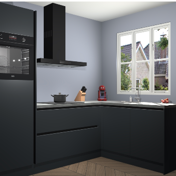 Onyxgrijze greeploze keuken Victoria 115362