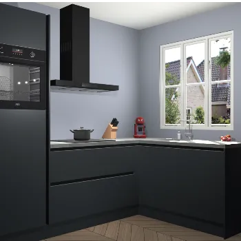 Onyxgrijze greeploze keuken Victoria 115362
