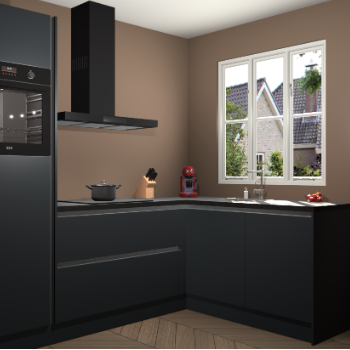 Onyxgrijze greeploze keuken Victoria 115351