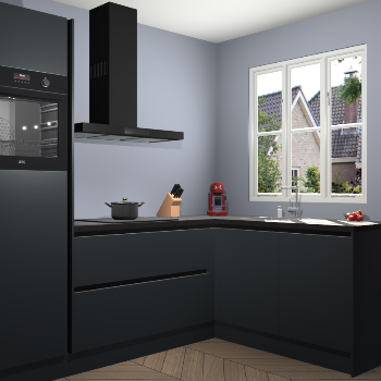 Onyxgrijze greeploze keuken Victoria 115363