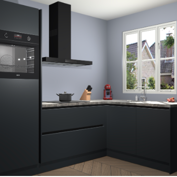 Onyxgrijze greeploze keuken Victoria 115364