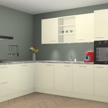 Magnolia hoogglans keuken Gotenburg 115173