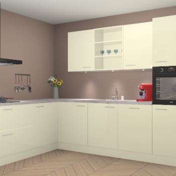 Magnolia hoogglans keuken Gotenburg 115188