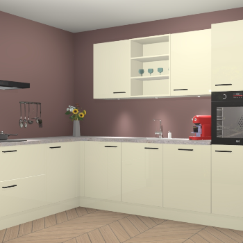 Magnolia hoogglans keuken Gotenburg 115190