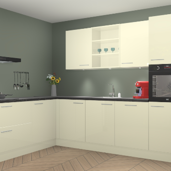 Magnolia hoogglans keuken Gotenburg 115271